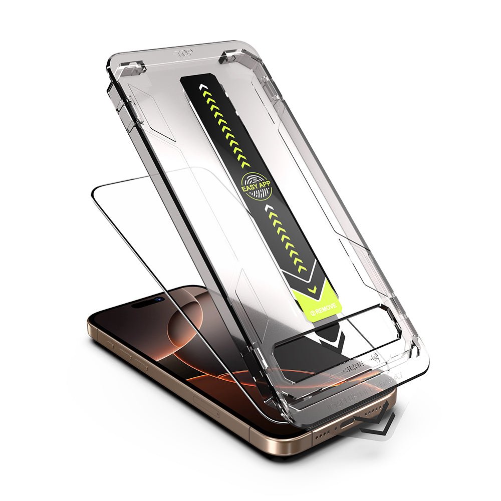 Techsuit iPhone 16 Pro Max - Full Screen Αντιχαρακτικό Γυαλί Οθόνης - TitanGlass FullCover - Black
