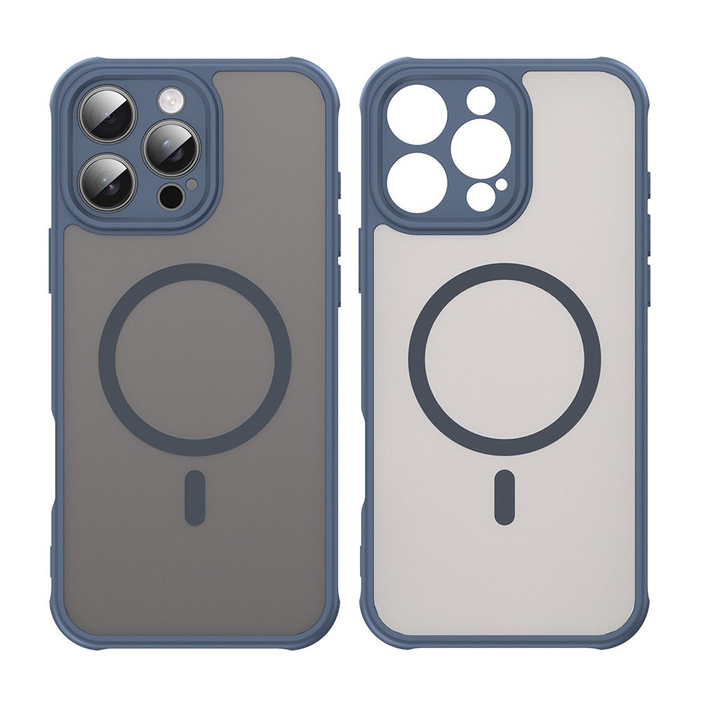 Techsuit iPhone 16 Pro Max - Σκληρή Θήκη με Πλαίσιο Σιλικόνης και MagSafe - HaloFrost II MagSafe - Navy Blue