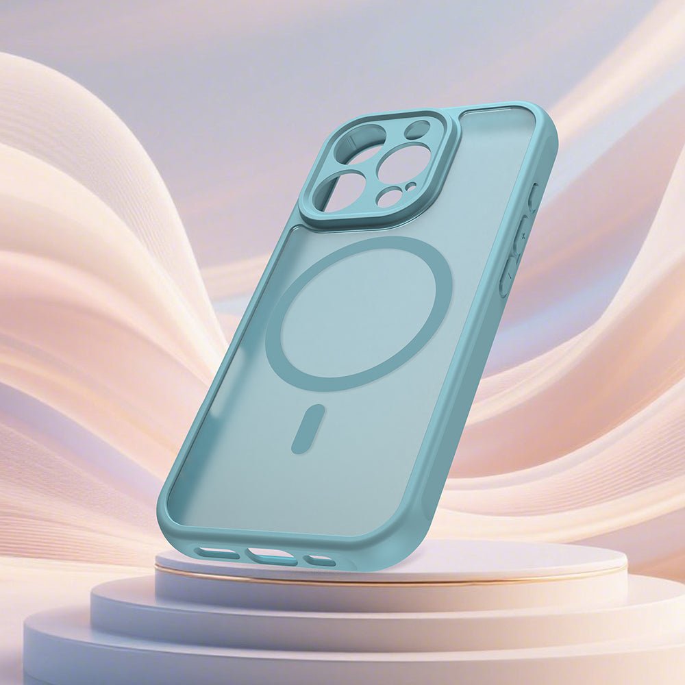 Techsuit iPhone 16 Pro - Σκληρή Θήκη με Πλαίσιο Σιλικόνης και MagSafe - HaloFrost II MagSafe - Mint Green