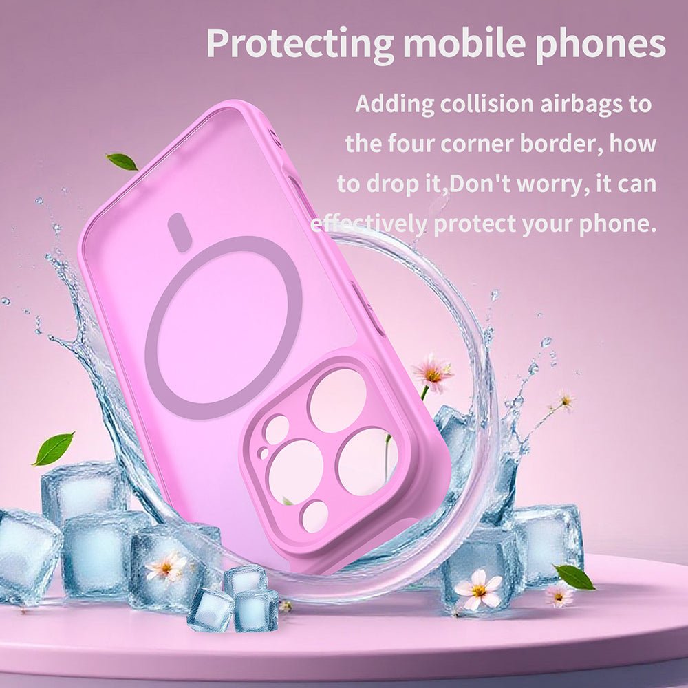 Techsuit iPhone 16 Pro - Σκληρή Θήκη με Πλαίσιο Σιλικόνης και MagSafe - HaloFrost II MagSafe - Pink