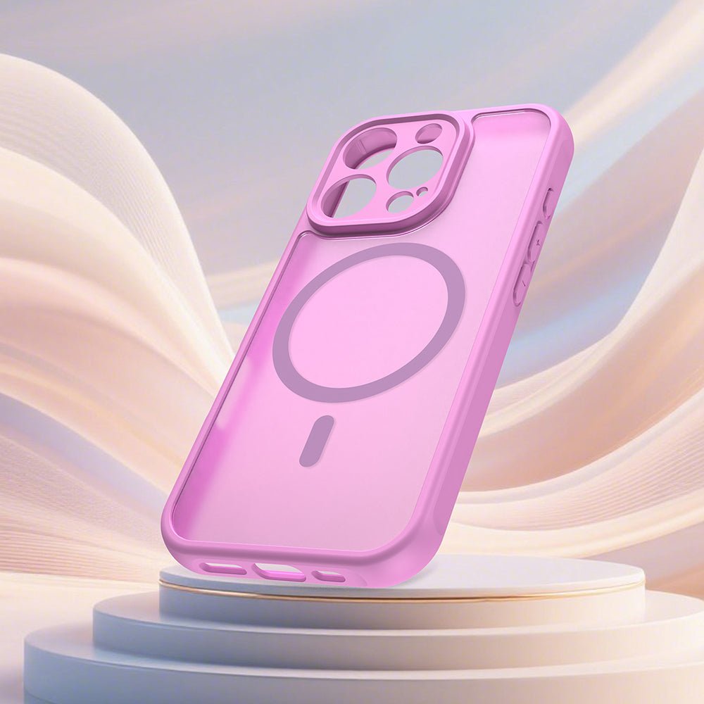 Techsuit iPhone 16 Pro - Σκληρή Θήκη με Πλαίσιο Σιλικόνης και MagSafe - HaloFrost II MagSafe - Pink