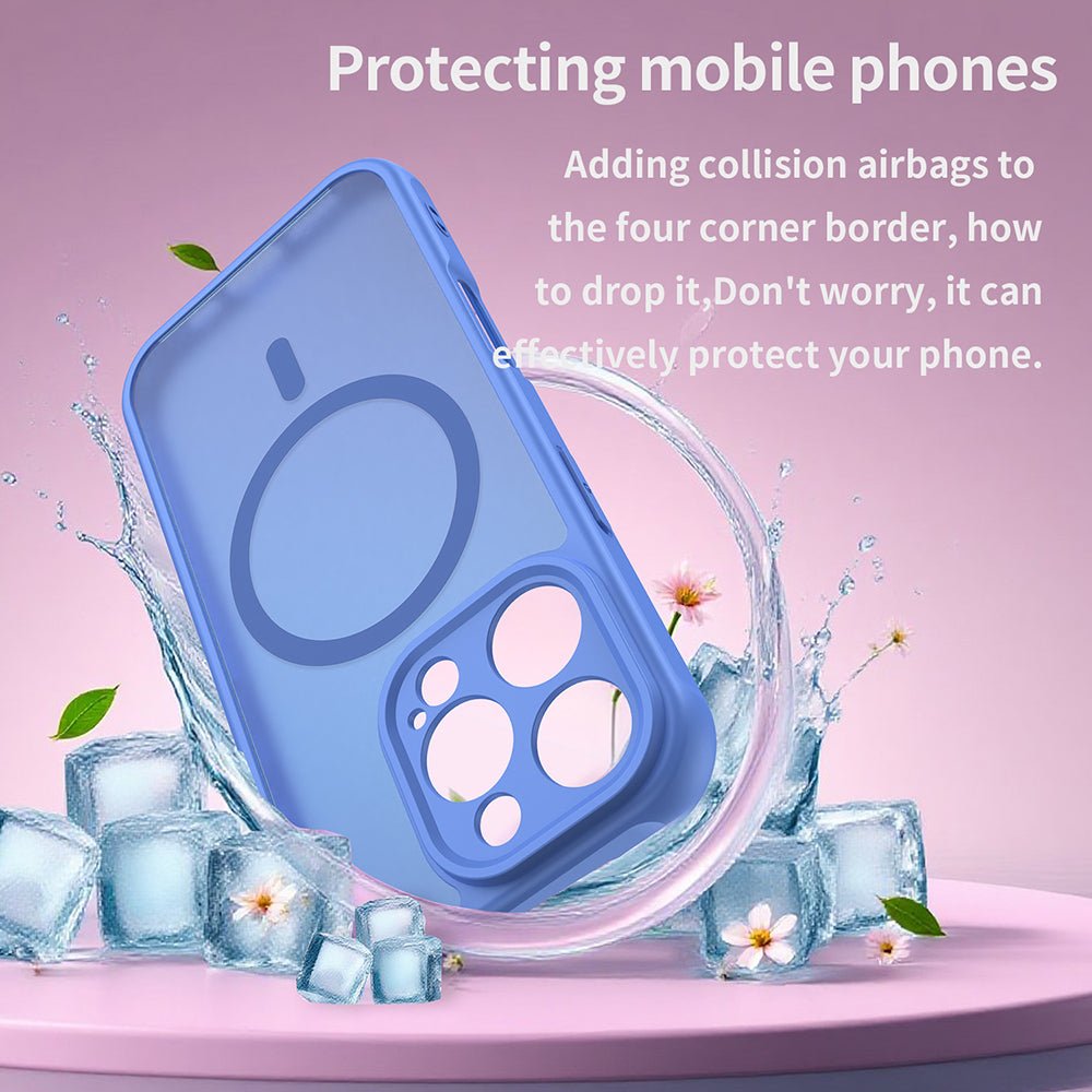 Techsuit iPhone 16 Pro - Σκληρή Θήκη με Πλαίσιο Σιλικόνης και MagSafe - HaloFrost II MagSafe - Sky Blue