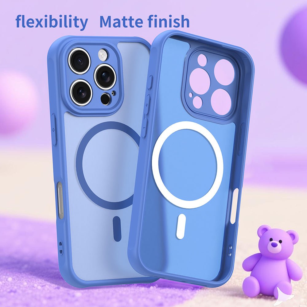 Techsuit iPhone 16 Pro - Σκληρή Θήκη με Πλαίσιο Σιλικόνης και MagSafe - HaloFrost II MagSafe - Sky Blue