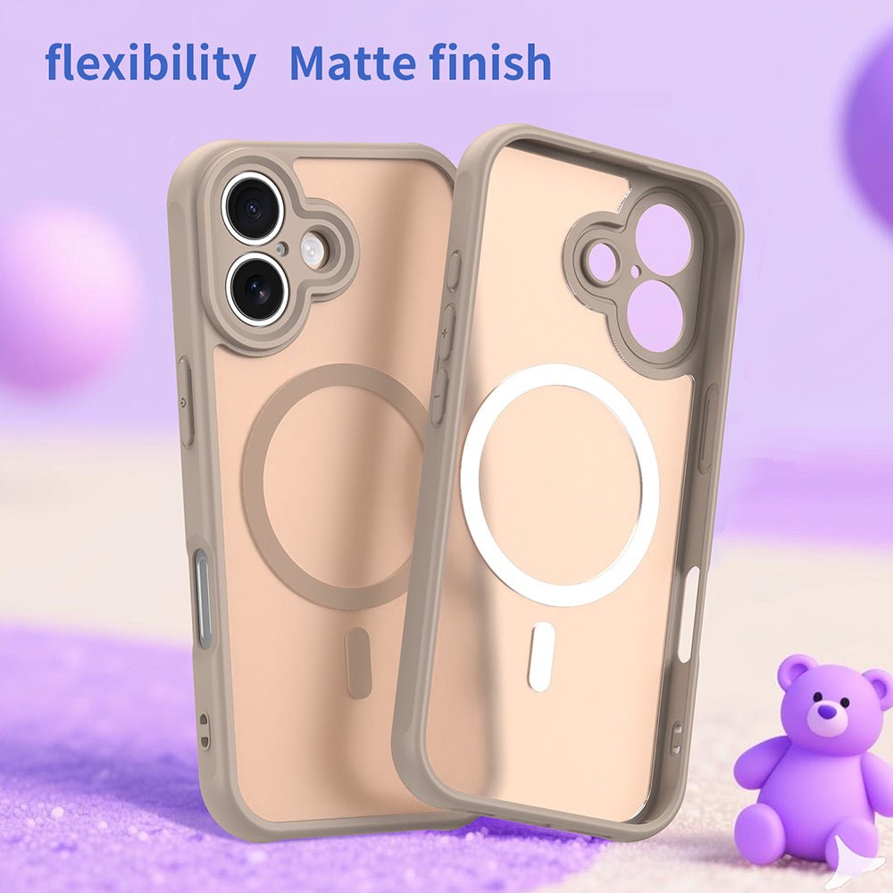 Techsuit iPhone 16 - Σκληρή Θήκη με Πλαίσιο Σιλικόνης και MagSafe - HaloFrost II MagSafe - Gold