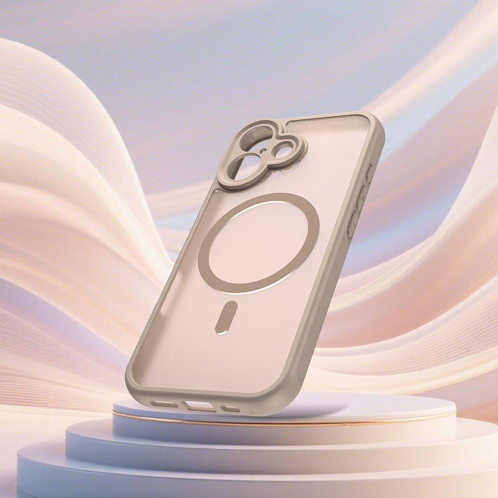 Techsuit iPhone 16 - Σκληρή Θήκη με Πλαίσιο Σιλικόνης και MagSafe - HaloFrost II MagSafe - Gold