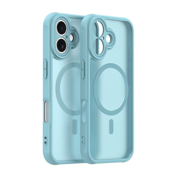Techsuit iPhone 16 - Σκληρή Θήκη με Πλαίσιο Σιλικόνης και MagSafe - HaloFrost II MagSafe - Mint Green
