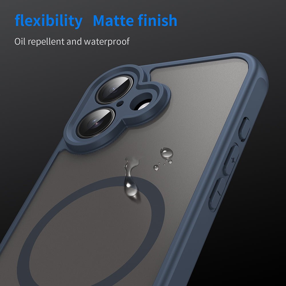 Techsuit iPhone 16 - Σκληρή Θήκη με Πλαίσιο Σιλικόνης και MagSafe - HaloFrost II MagSafe - Navy Blue