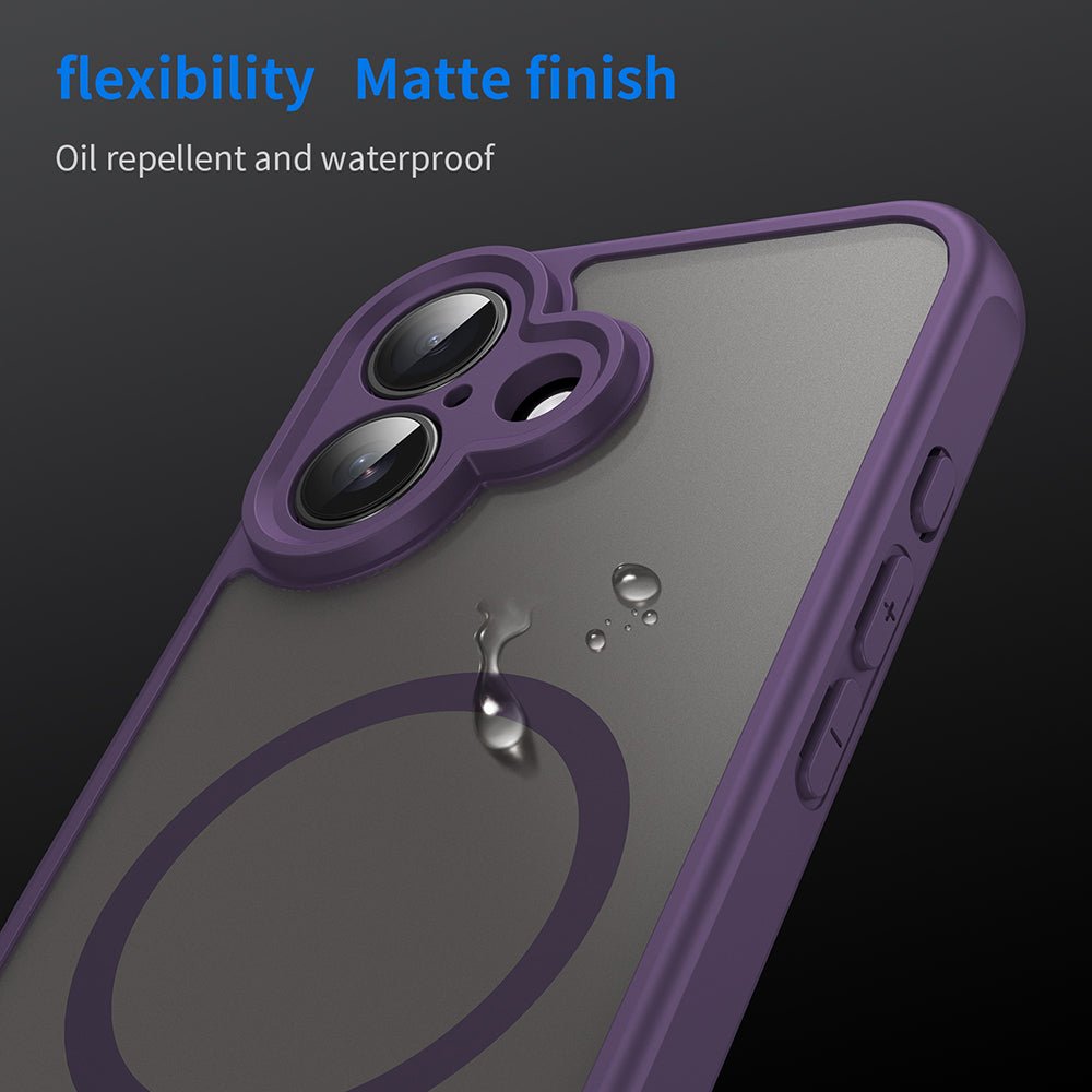 Techsuit iPhone 16 - Σκληρή Θήκη με Πλαίσιο Σιλικόνης και MagSafe - HaloFrost II MagSafe - Purple