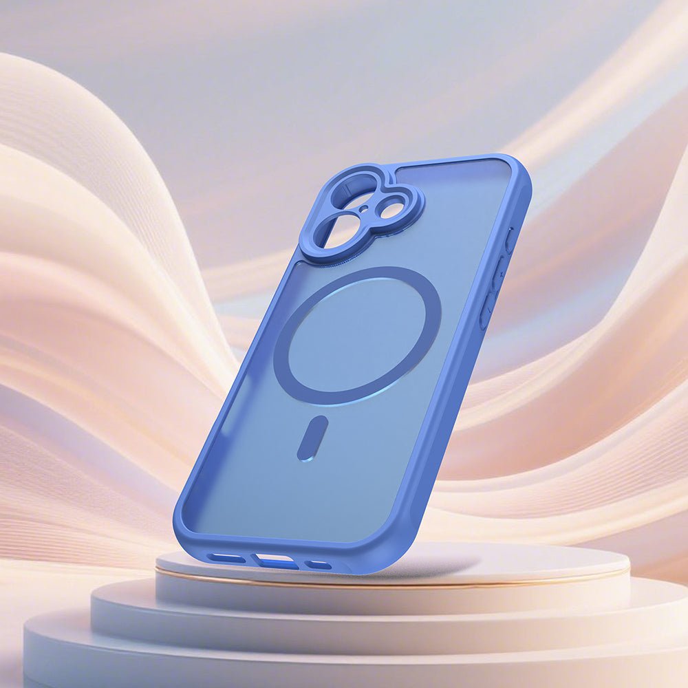 Techsuit iPhone 16 - Σκληρή Θήκη με Πλαίσιο Σιλικόνης και MagSafe - HaloFrost II MagSafe - Sky Blue