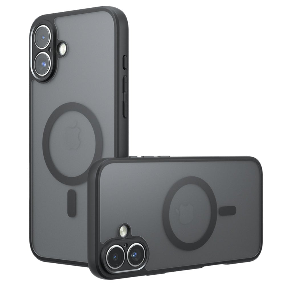 Techsuit iPhone 16 - Σκληρή Θήκη με Πλαίσιο Σιλικόνης και MagSafe - PureFrost MagSafe - Frosted Black