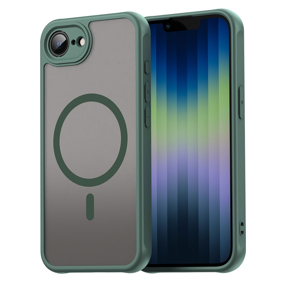 Techsuit iPhone 16e / iPhone 17e - Σκληρή Θήκη με Πλαίσιο Σιλικόνης και MagSafe - HaloFrost II MagSafe - Green
