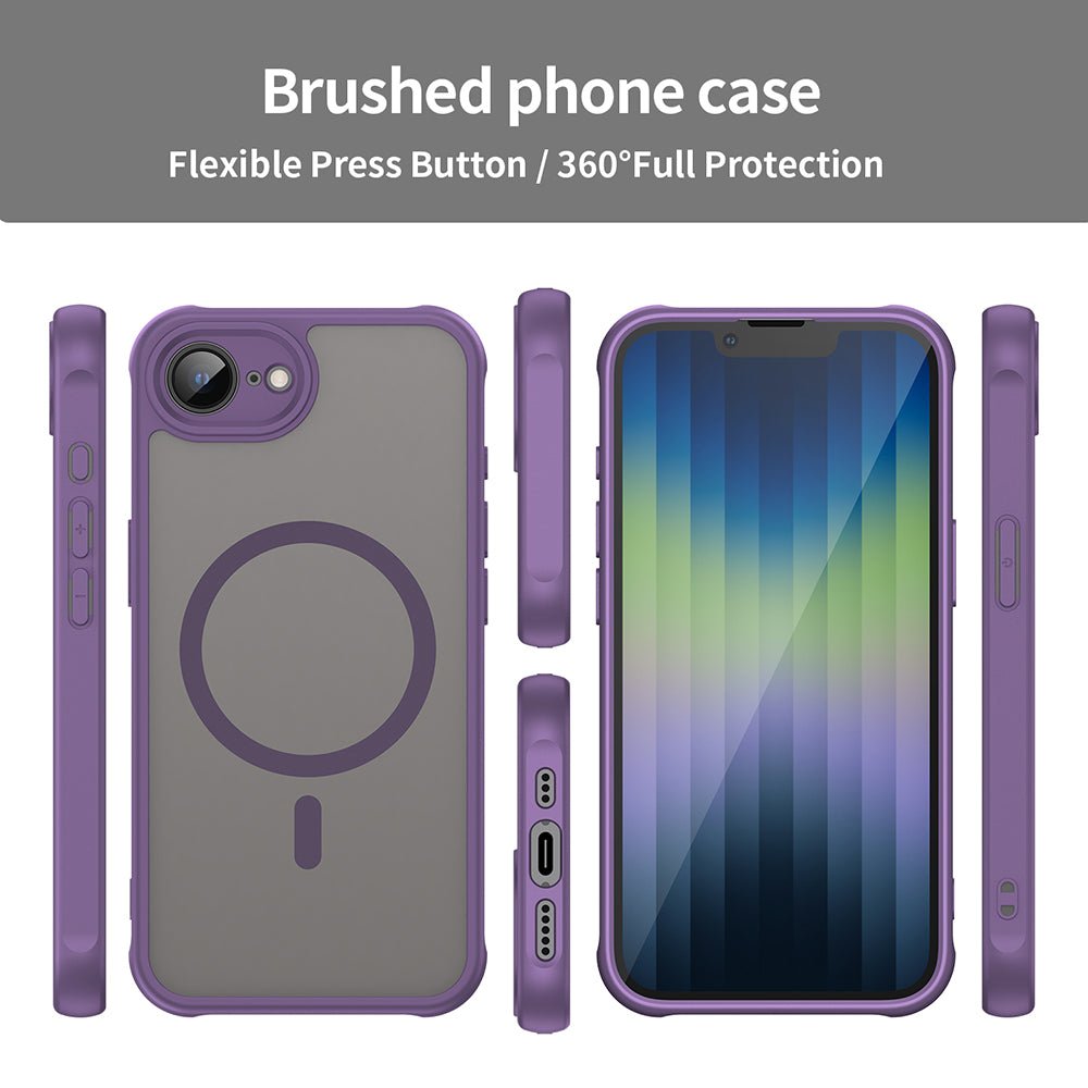 Techsuit iPhone 16e / iPhone 17e - Σκληρή Θήκη με Πλαίσιο Σιλικόνης και MagSafe - HaloFrost II MagSafe - Purple
