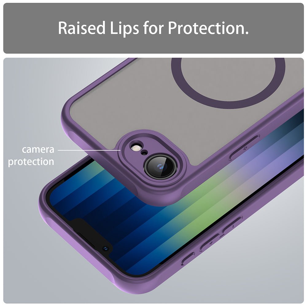 Techsuit iPhone 16e / iPhone 17e - Σκληρή Θήκη με Πλαίσιο Σιλικόνης και MagSafe - HaloFrost II MagSafe - Purple