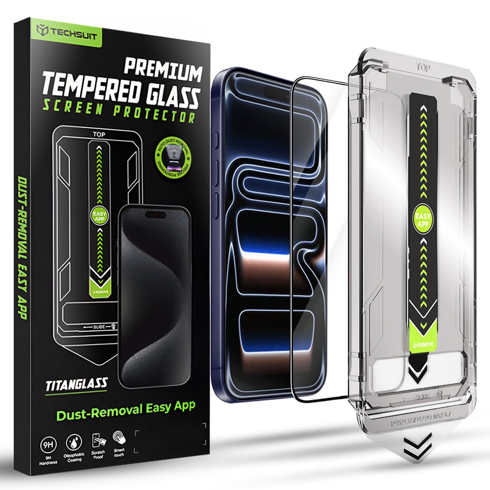 Techsuit iPhone 17 Pro - Full Screen Αντιχαρακτικό Γυαλί Οθόνης - TitanGlass FullCover - Black