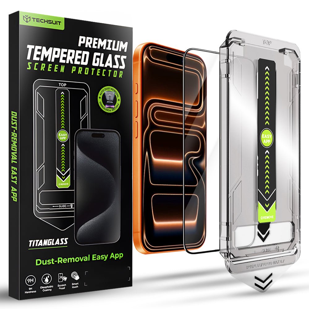 Techsuit iPhone 17 Pro Max - Full Screen Αντιχαρακτικό Γυαλί Οθόνης - TitanGlass FullCover - Black