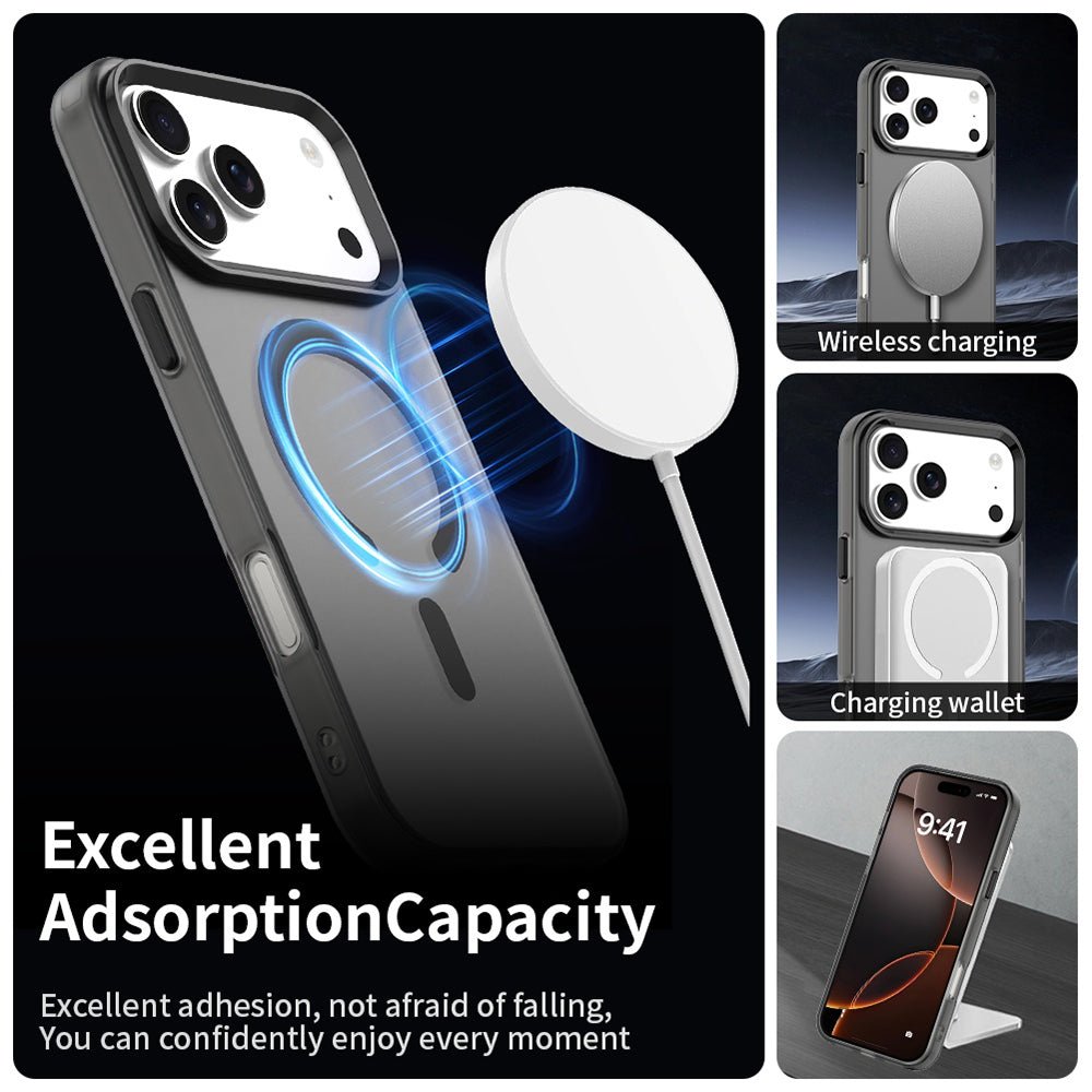 Techsuit iPhone 17 Pro Max - Σκληρή Θήκη με Πλαίσιο Σιλικόνης και MagSafe - CandyCase MagSafe - Black