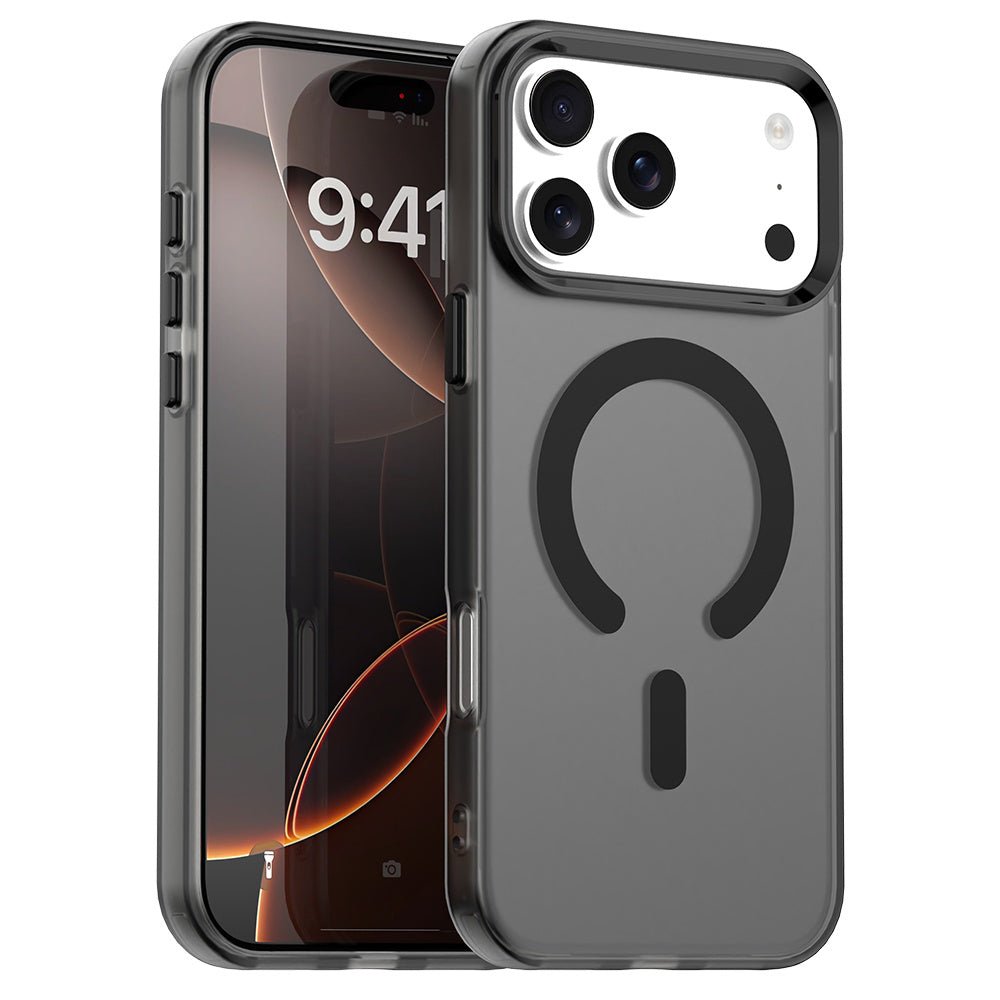 Techsuit iPhone 17 Pro Max - Σκληρή Θήκη με Πλαίσιο Σιλικόνης και MagSafe - CandyCase MagSafe - Black