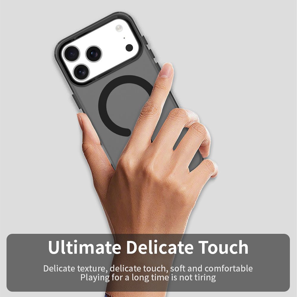 Techsuit iPhone 17 Pro Max - Σκληρή Θήκη με Πλαίσιο Σιλικόνης και MagSafe - CandyCase MagSafe - Black