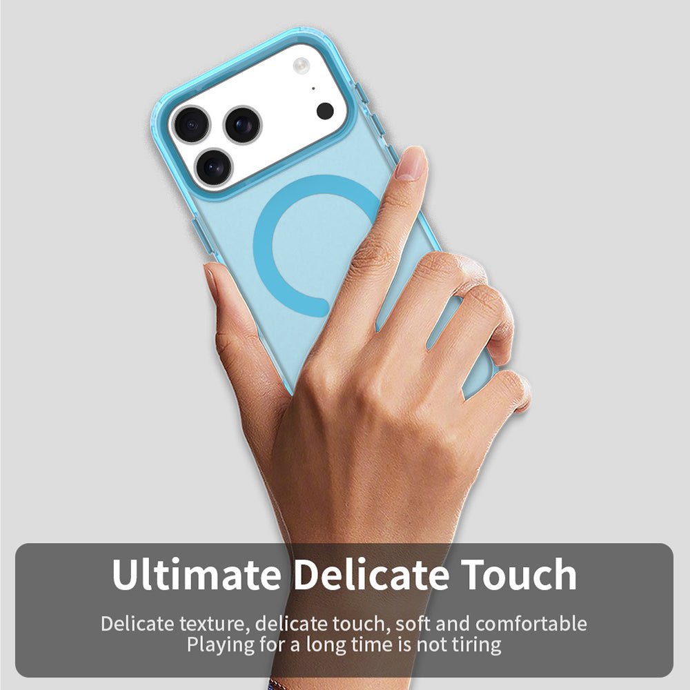 Techsuit iPhone 17 Pro Max - Σκληρή Θήκη με Πλαίσιο Σιλικόνης και MagSafe - CandyCase MagSafe - Blue