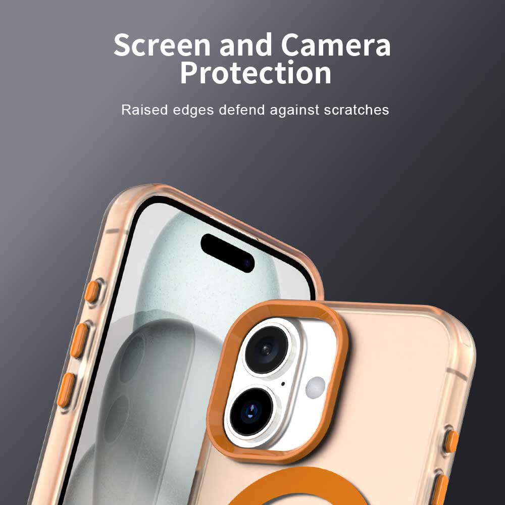 Techsuit iPhone 17 Pro Max - Σκληρή Θήκη με Πλαίσιο Σιλικόνης και MagSafe - CandyCase MagSafe - Orange