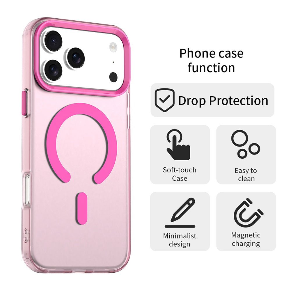Techsuit iPhone 17 Pro Max - Σκληρή Θήκη με Πλαίσιο Σιλικόνης και MagSafe - CandyCase MagSafe - Pink
