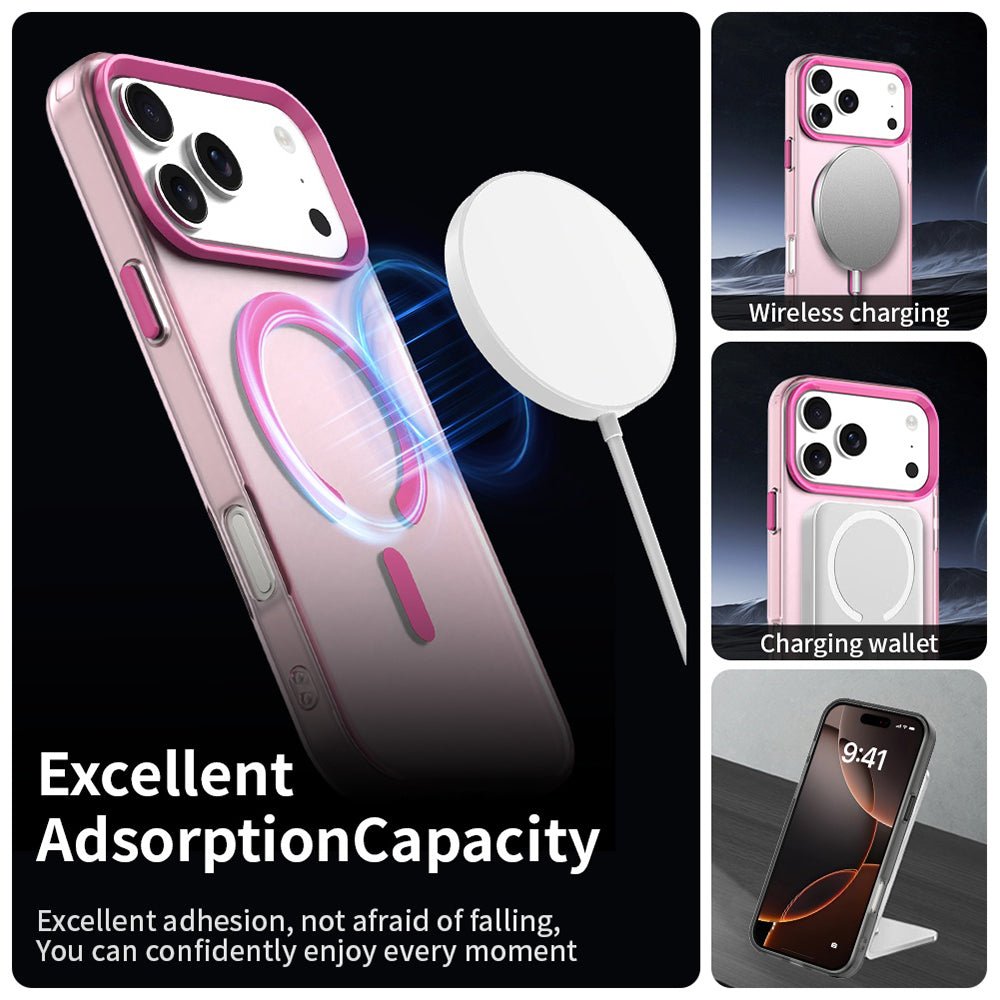 Techsuit iPhone 17 Pro Max - Σκληρή Θήκη με Πλαίσιο Σιλικόνης και MagSafe - CandyCase MagSafe - Pink