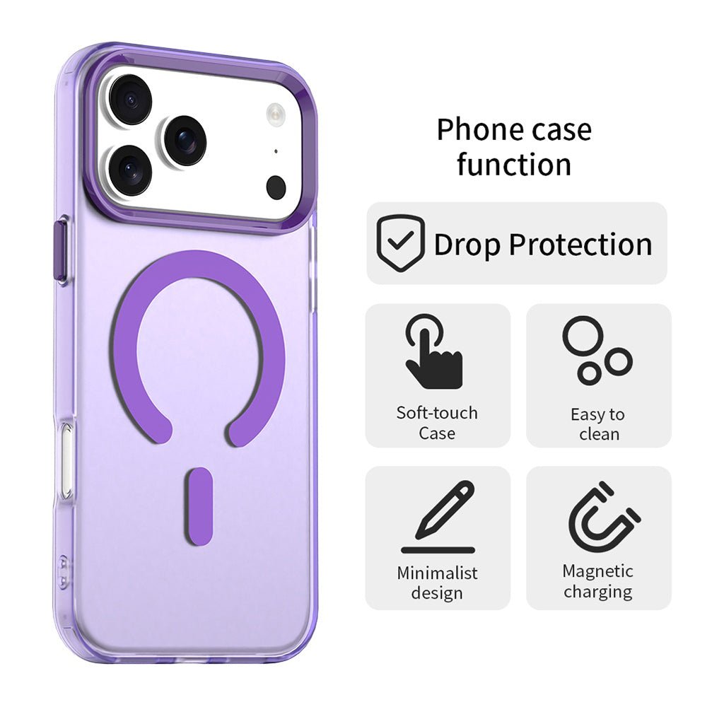 Techsuit iPhone 17 Pro Max - Σκληρή Θήκη με Πλαίσιο Σιλικόνης και MagSafe - CandyCase MagSafe - Purple