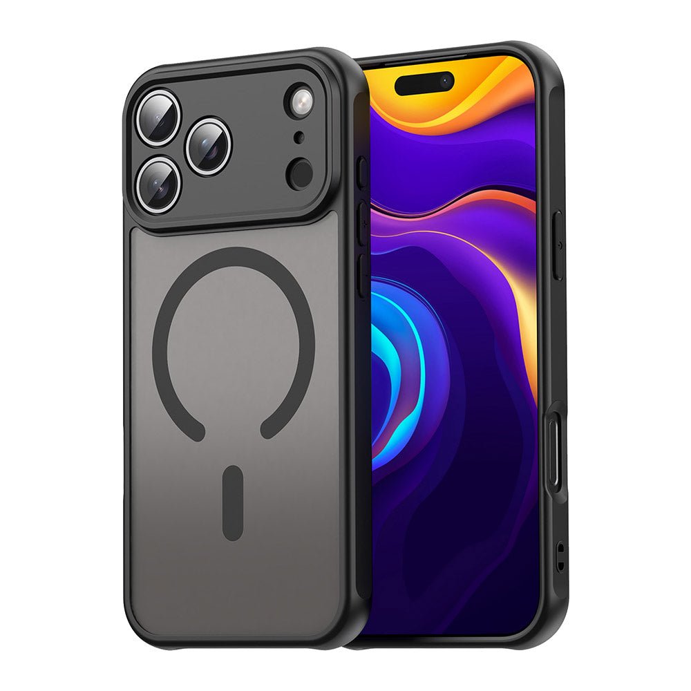 Techsuit iPhone 17 Pro Max - Σκληρή Θήκη με Πλαίσιο Σιλικόνης και MagSafe - HaloFrost II MagSafe - Black