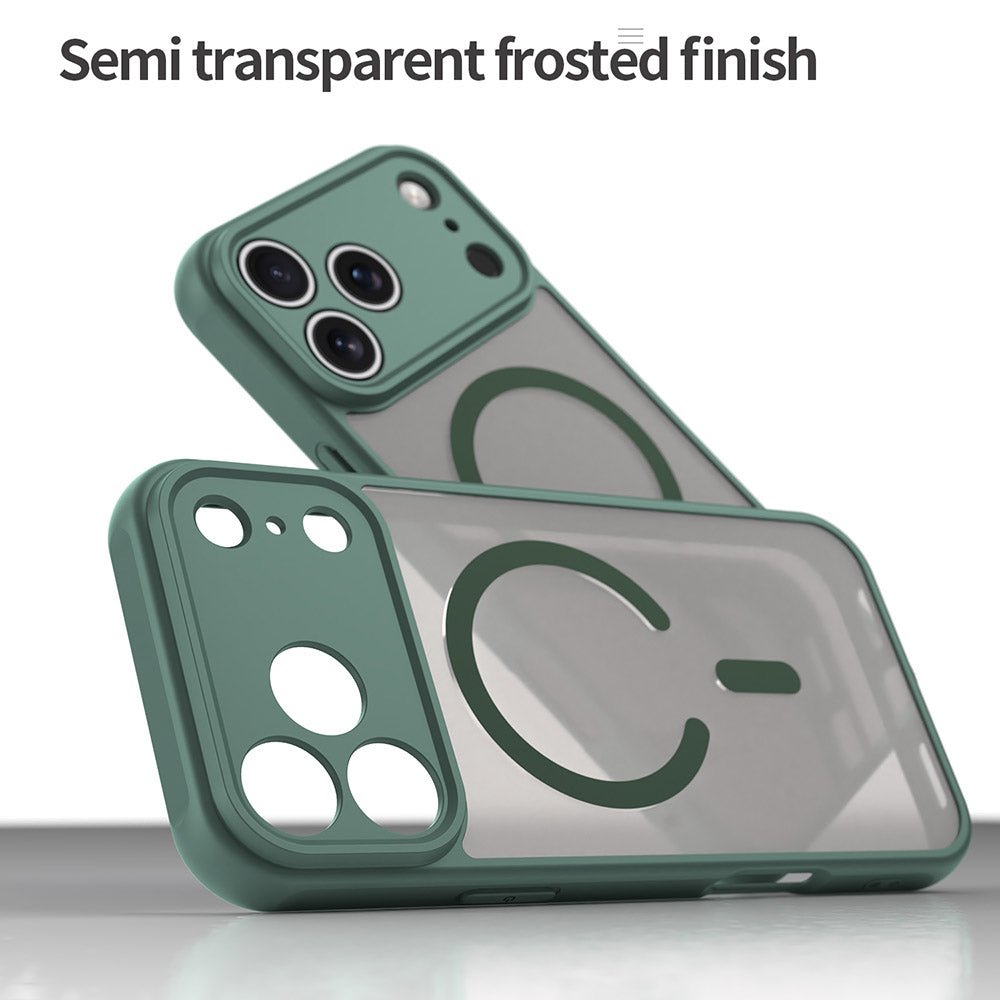Techsuit iPhone 17 Pro Max - Σκληρή Θήκη με Πλαίσιο Σιλικόνης και MagSafe - HaloFrost II MagSafe - Green