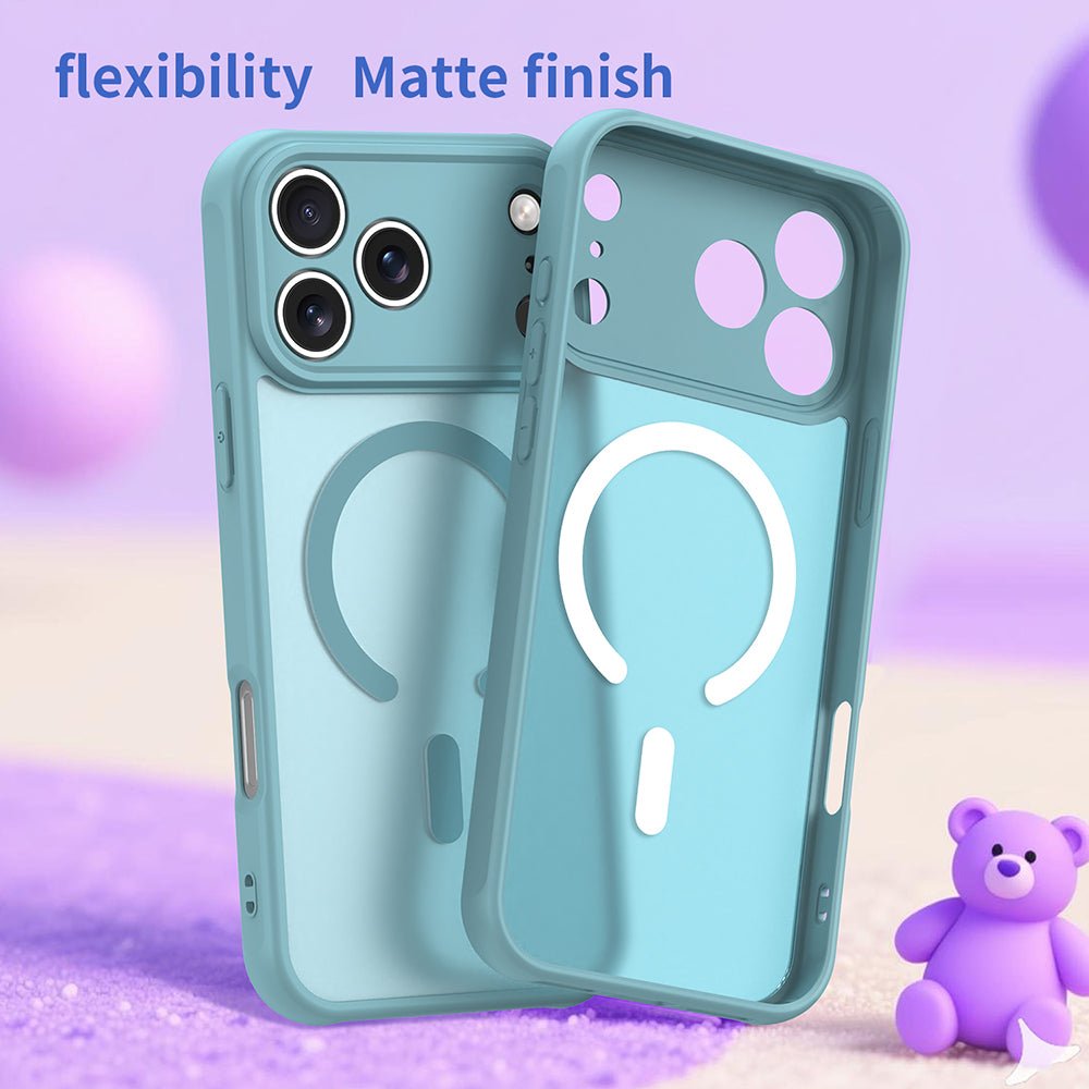 Techsuit iPhone 17 Pro Max - Σκληρή Θήκη με Πλαίσιο Σιλικόνης και MagSafe - HaloFrost II MagSafe - Mint Green