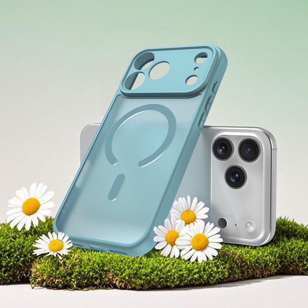 Techsuit iPhone 17 Pro Max - Σκληρή Θήκη με Πλαίσιο Σιλικόνης και MagSafe - HaloFrost II MagSafe - Mint Green