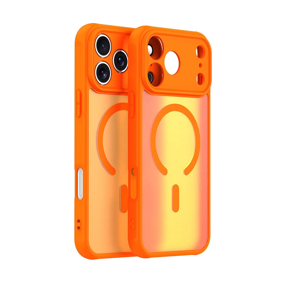 Techsuit iPhone 17 Pro Max - Σκληρή Θήκη με Πλαίσιο Σιλικόνης και MagSafe - HaloFrost II MagSafe - Orange
