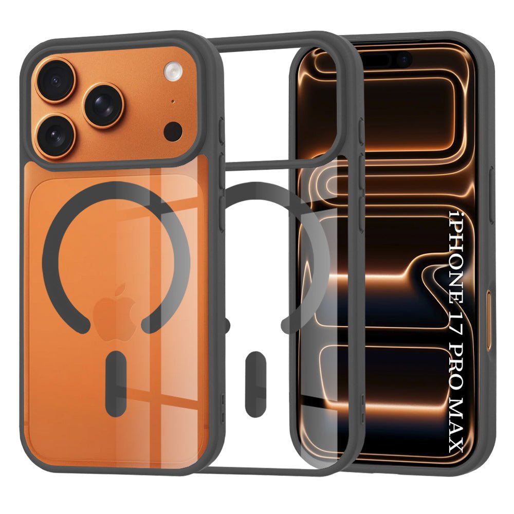 Techsuit iPhone 17 Pro Max - Σκληρή Θήκη με Πλαίσιο Σιλικόνης - MagSafe Pro - Clear / Black