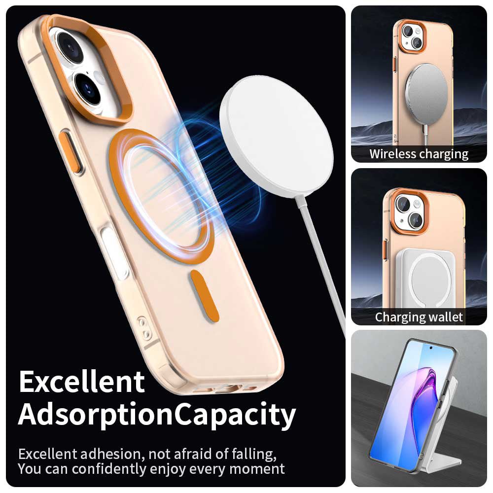 Techsuit iPhone 17 Pro - Σκληρή Θήκη με Πλαίσιο Σιλικόνης και MagSafe - CandyCase MagSafe - Orange