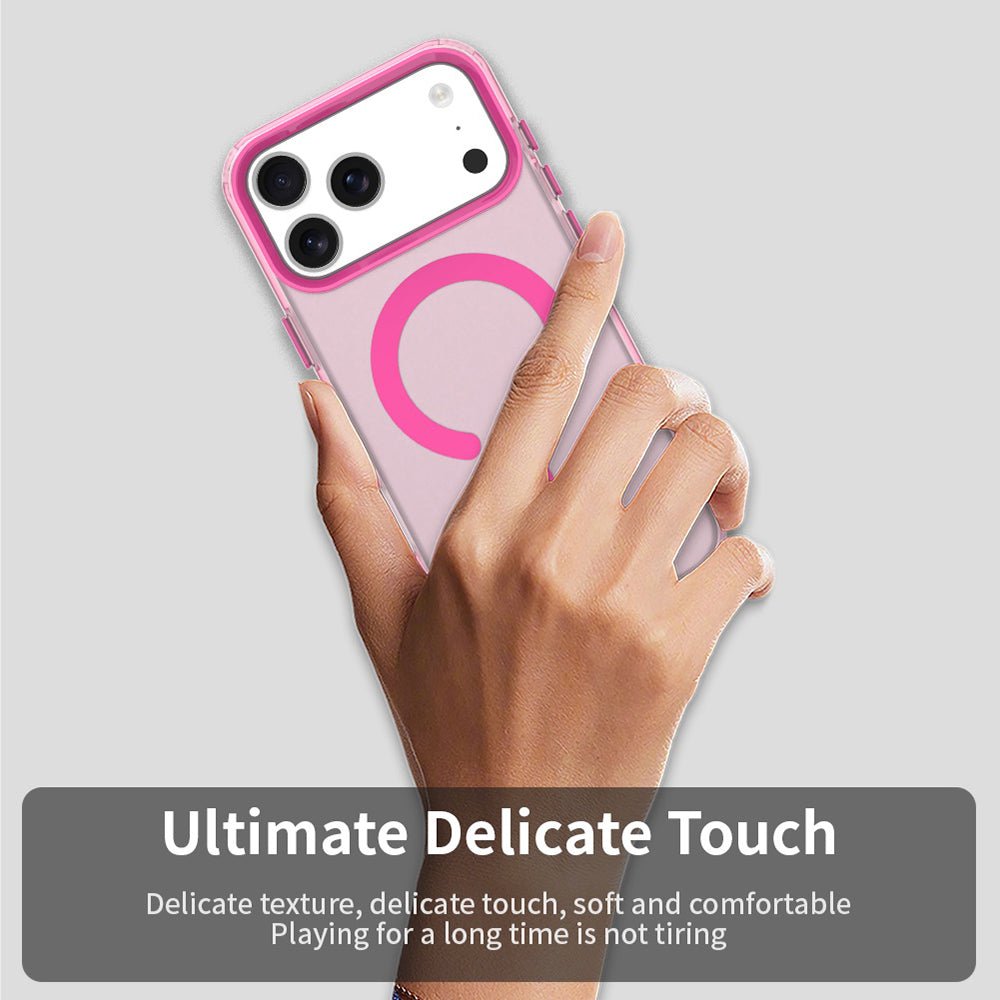 Techsuit iPhone 17 Pro - Σκληρή Θήκη με Πλαίσιο Σιλικόνης και MagSafe - CandyCase MagSafe - Pink