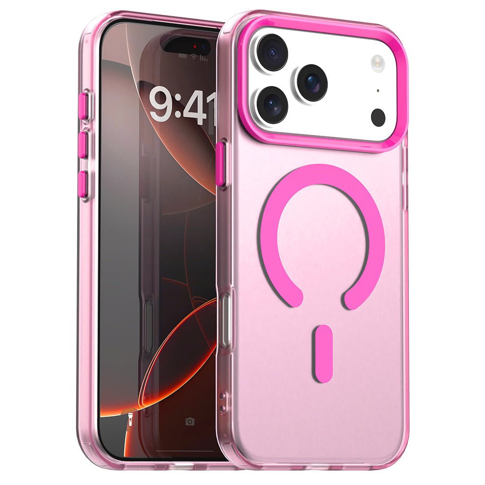 Techsuit iPhone 17 Pro - Σκληρή Θήκη με Πλαίσιο Σιλικόνης και MagSafe - CandyCase MagSafe - Pink
