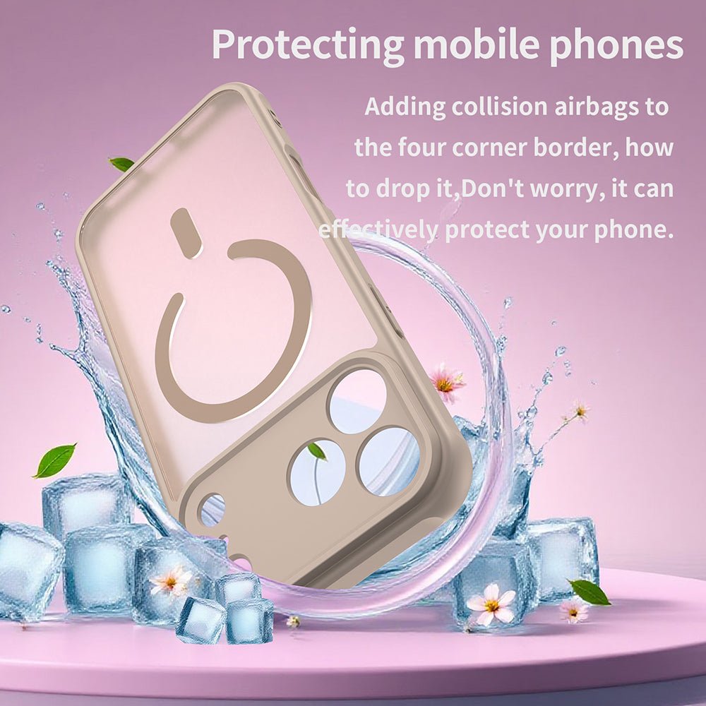 Techsuit iPhone 17 Pro - Σκληρή Θήκη με Πλαίσιο Σιλικόνης και MagSafe - HaloFrost II MagSafe - Gold