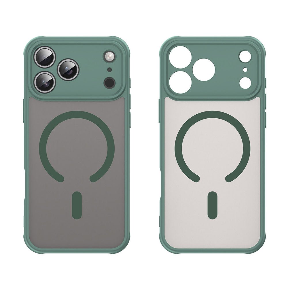 Techsuit iPhone 17 Pro - Σκληρή Θήκη με Πλαίσιο Σιλικόνης και MagSafe - HaloFrost II MagSafe - Green