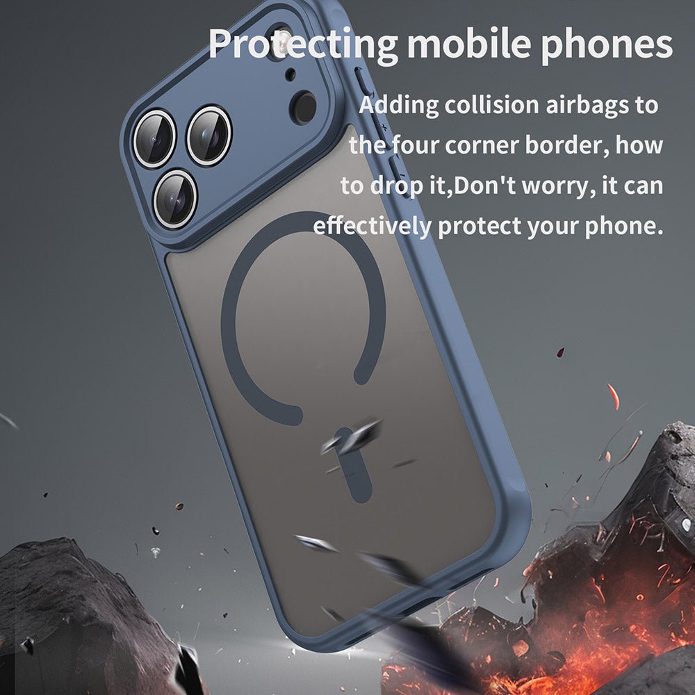Techsuit iPhone 17 Pro - Σκληρή Θήκη με Πλαίσιο Σιλικόνης και MagSafe - HaloFrost II MagSafe - Navy Blue