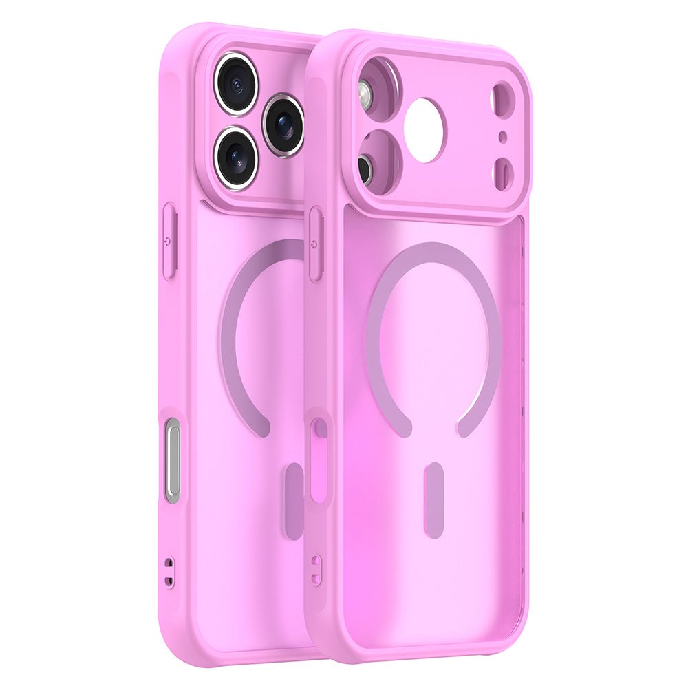 Techsuit iPhone 17 Pro - Σκληρή Θήκη με Πλαίσιο Σιλικόνης και MagSafe - HaloFrost II MagSafe - Pink