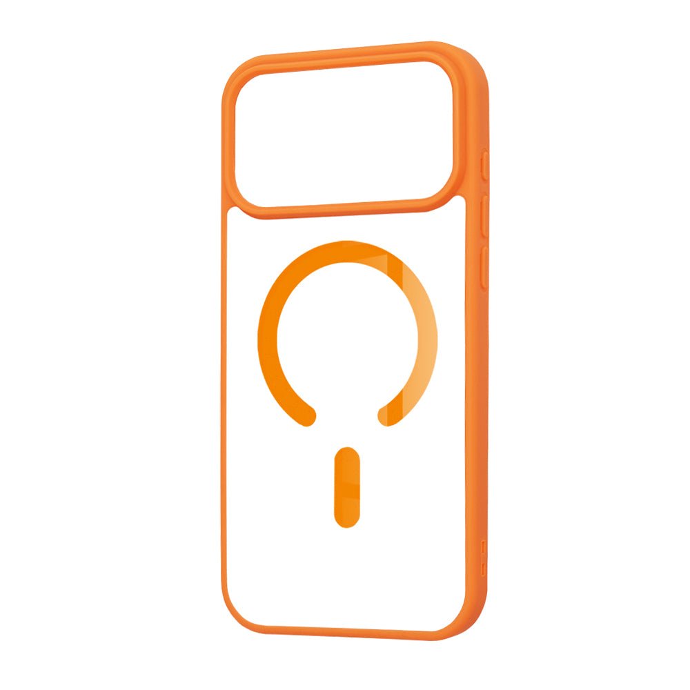 Techsuit iPhone 17 Pro - Σκληρή Θήκη με Πλαίσιο Σιλικόνης - MagSafe Pro - Clear / Orange
