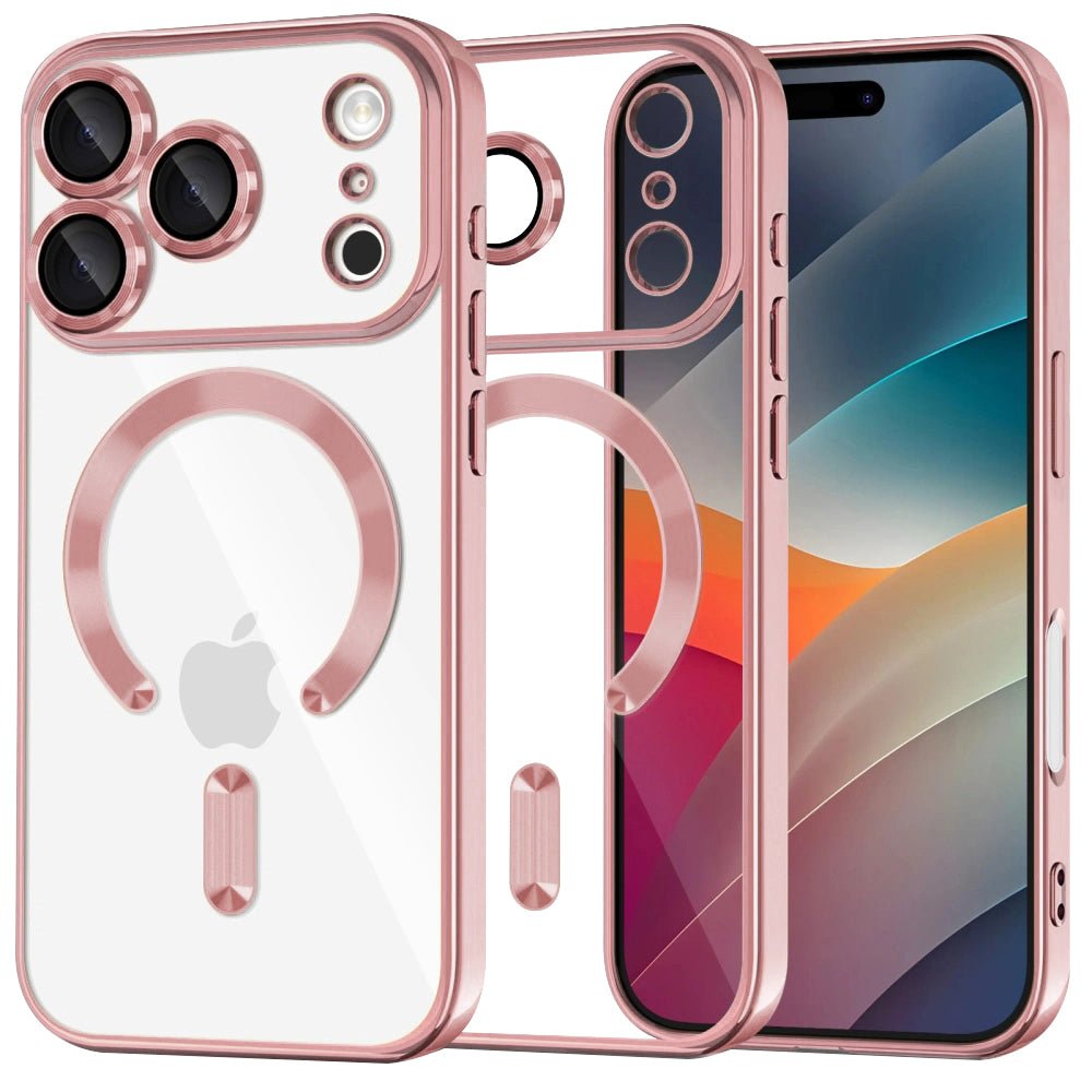 Techsuit iPhone 17 Pro - Θήκη Σιλικόνης - Luxury Crystal MagSafe - Pink