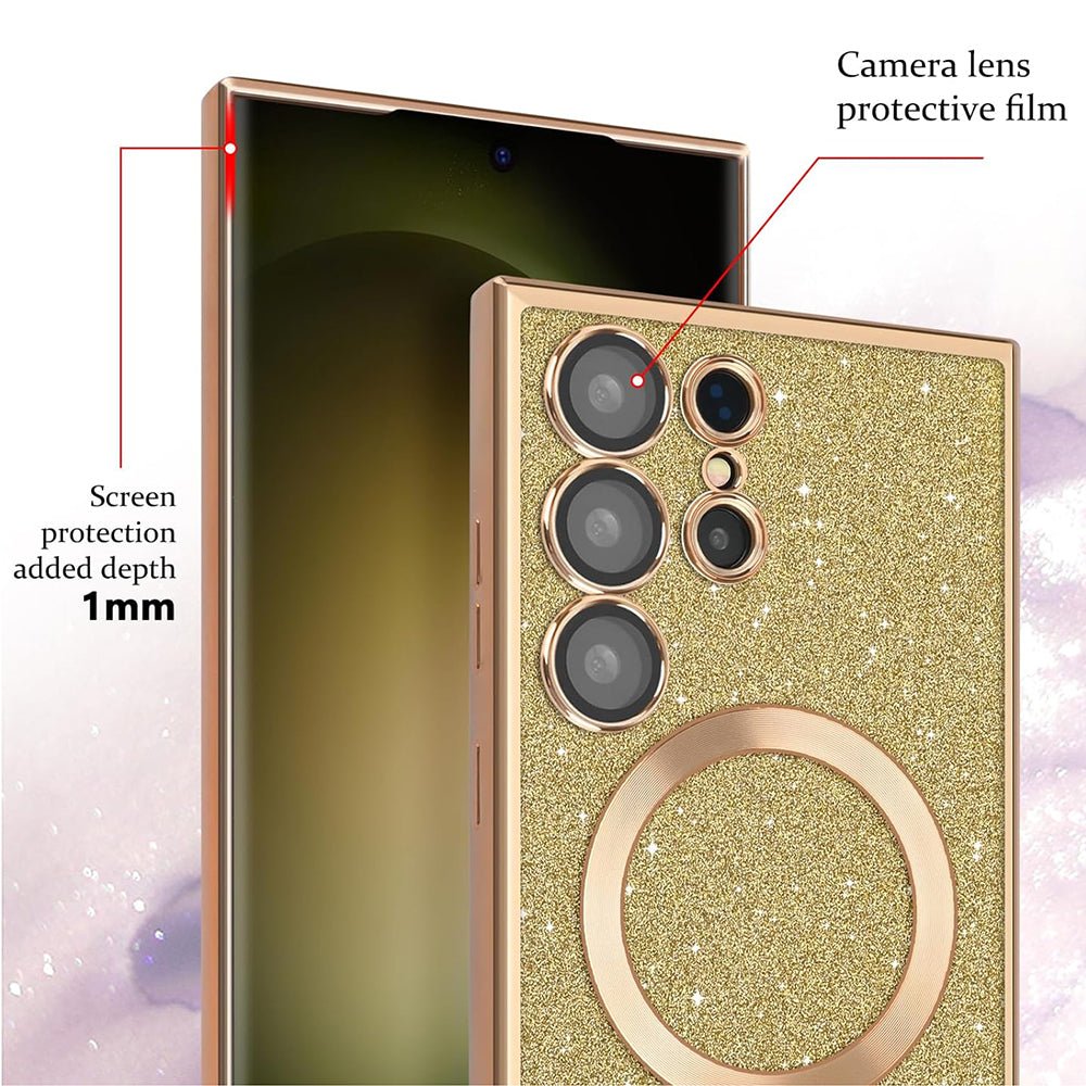 Techsuit iPhone 17 Pro - Θήκη Σιλικόνης - Luxury Glitter MagSafe - Light Purple
