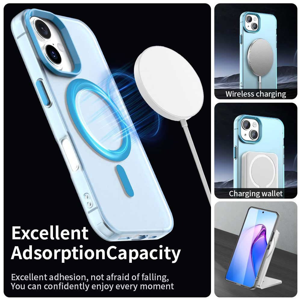 Techsuit iPhone 17 - Σκληρή Θήκη με Πλαίσιο Σιλικόνης και MagSafe - CandyCase MagSafe - Blue