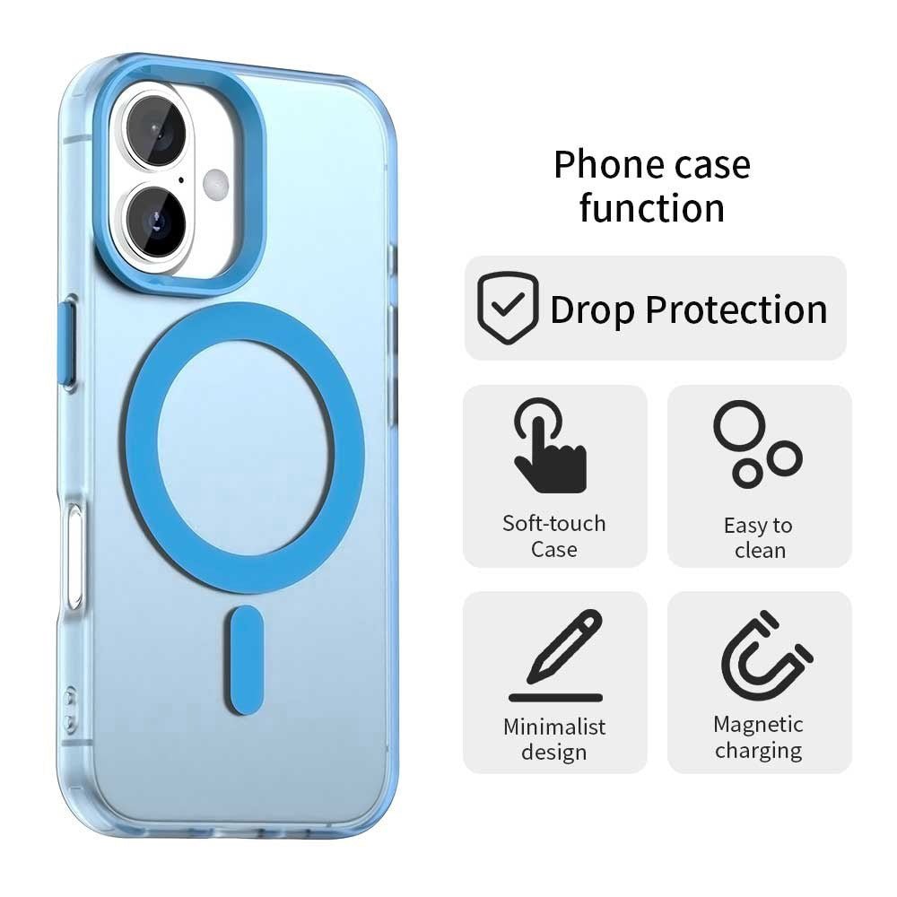 Techsuit iPhone 17 - Σκληρή Θήκη με Πλαίσιο Σιλικόνης και MagSafe - CandyCase MagSafe - Blue