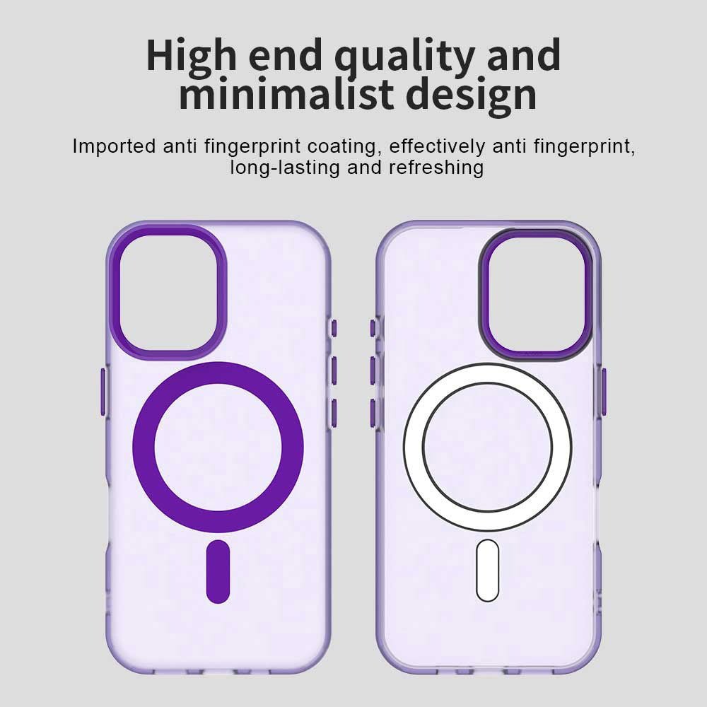 Techsuit iPhone 17 - Σκληρή Θήκη με Πλαίσιο Σιλικόνης και MagSafe - CandyCase MagSafe - Purple