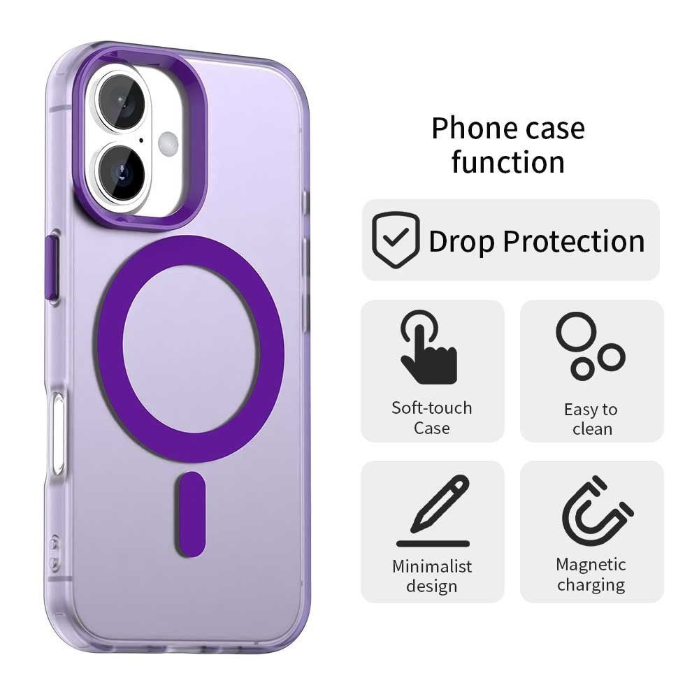 Techsuit iPhone 17 - Σκληρή Θήκη με Πλαίσιο Σιλικόνης και MagSafe - CandyCase MagSafe - Purple