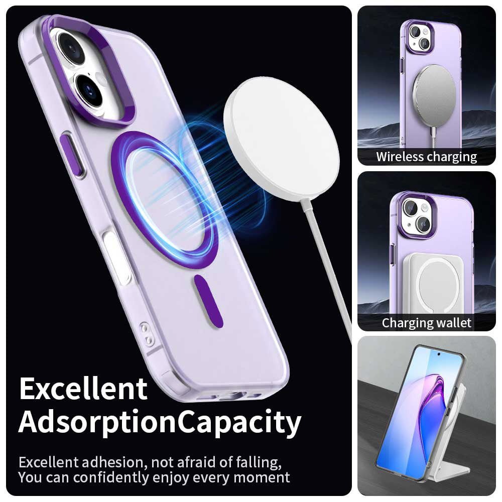 Techsuit iPhone 17 - Σκληρή Θήκη με Πλαίσιο Σιλικόνης και MagSafe - CandyCase MagSafe - Purple
