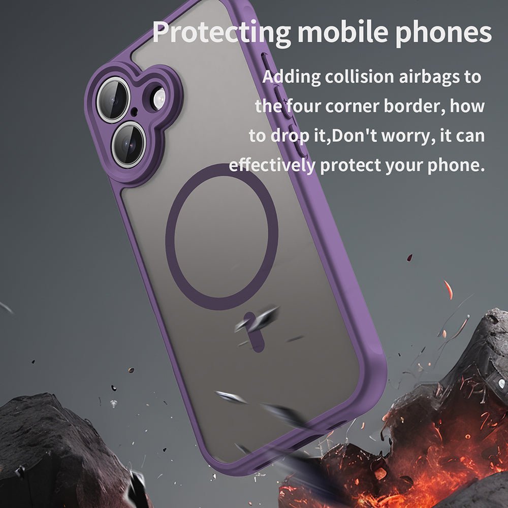 Techsuit iPhone 17 - Σκληρή Θήκη με Πλαίσιο Σιλικόνης και MagSafe - HaloFrost II MagSafe - Purple