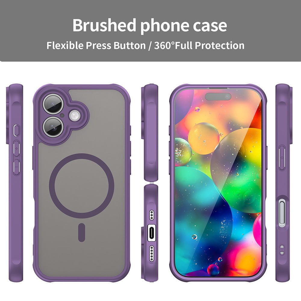 Techsuit iPhone 17 - Σκληρή Θήκη με Πλαίσιο Σιλικόνης και MagSafe - HaloFrost II MagSafe - Purple